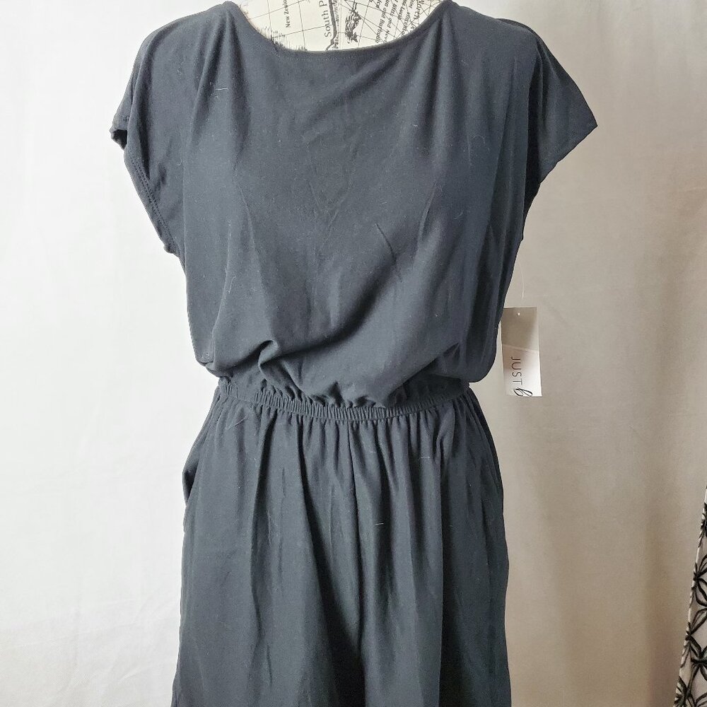 NEW Just Be Me Black Knit Short Romper - Medium